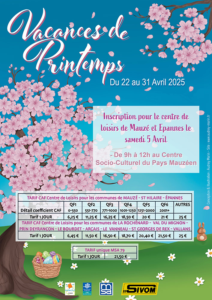 affiche vacances printemps